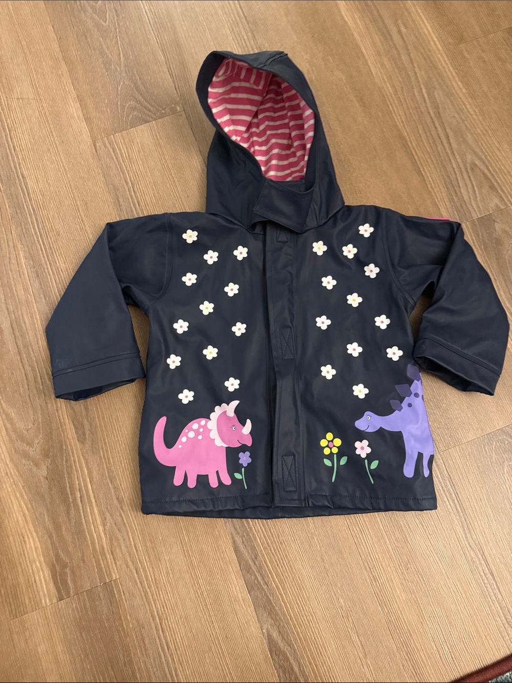 NWOT JoJo Maman Bébé dinosaur navy lightweight rain jacket - 2-3T